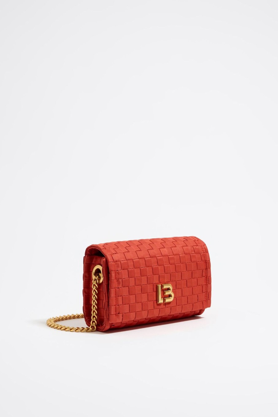 Bolsos Nylon | BIMBA Y LOLA Bolso Solapa Mini Nylon Trenzado Coral