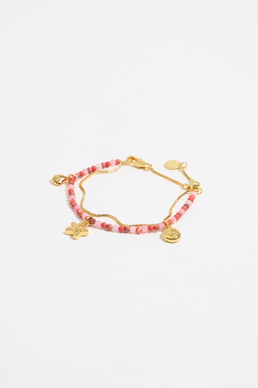 Pulseras | BIMBA Y LOLA Pulsera Doble Estrella De Mar Coral