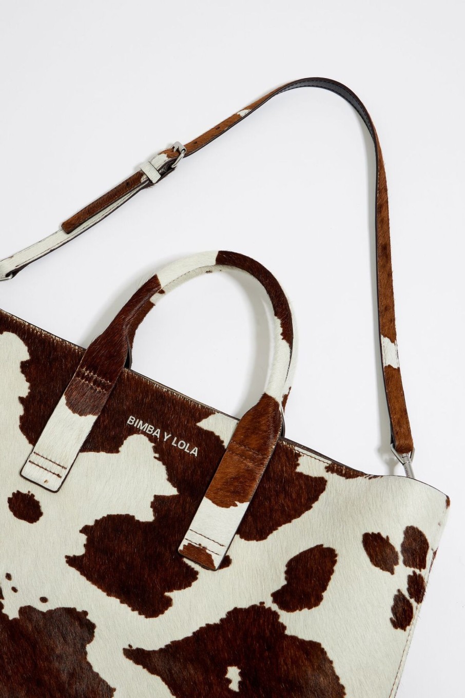 Bolsos Piel | BIMBA Y LOLA Bolso Shopper Grande Piel Print Vaca