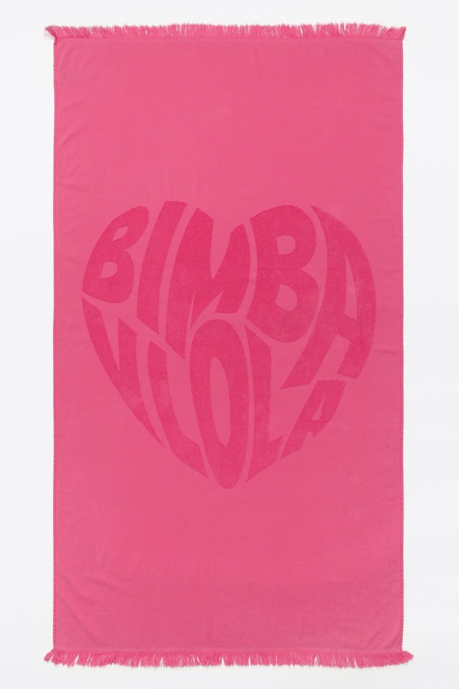 Toallas De Playa | BIMBA Y LOLA Toalla Logo Corazon Jacquard Fresa