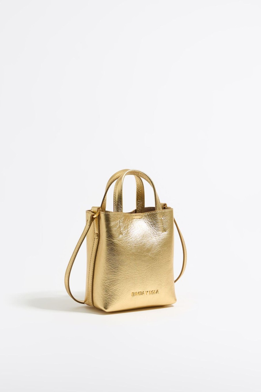 Bolso Chihuahua | BIMBA Y LOLA Bolso Chihuahua Mini Piel Oro