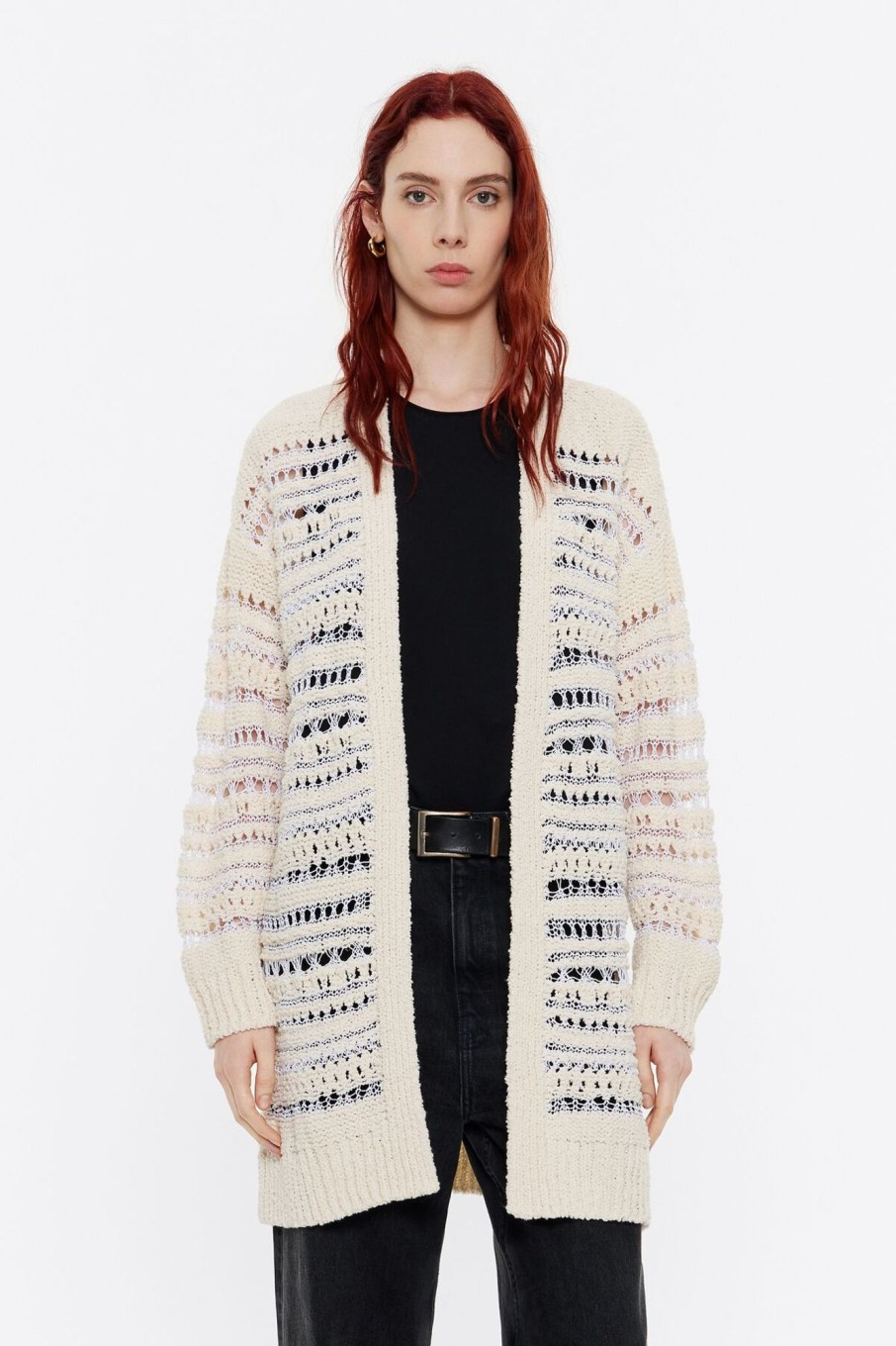 Punto | BIMBA Y LOLA Cardigan Desagujado Marfil