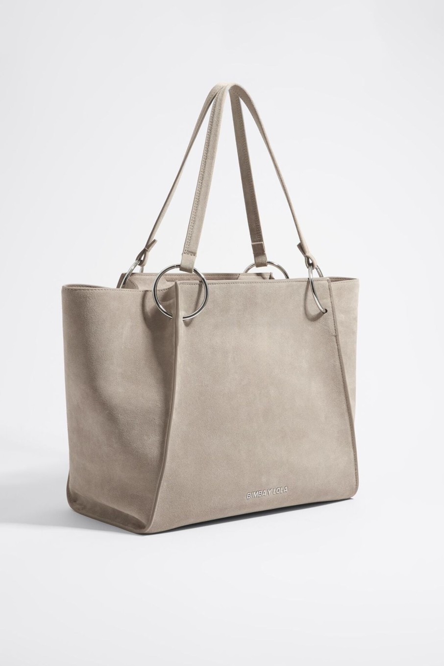 Bolsos Piel | BIMBA Y LOLA Bolso Shopper Grande Piel Piedra