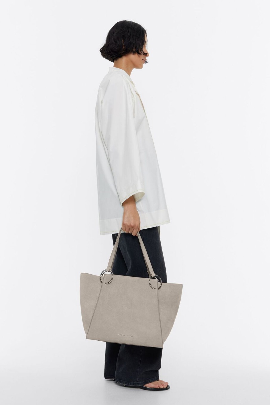 Bolsos Piel | BIMBA Y LOLA Bolso Shopper Grande Piel Piedra