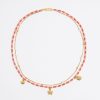 Collares | BIMBA Y LOLA Collar Doble Estrella De Mar Y Cadena Coral