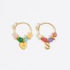 Abecedario | BIMBA Y LOLA Pendientes Letra S Piedras Multicolores