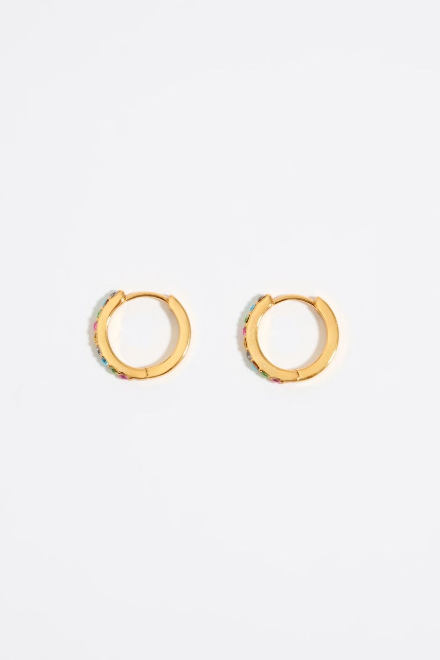 Pendientes | BIMBA Y LOLA Pendientes Aro Dorado Cristales