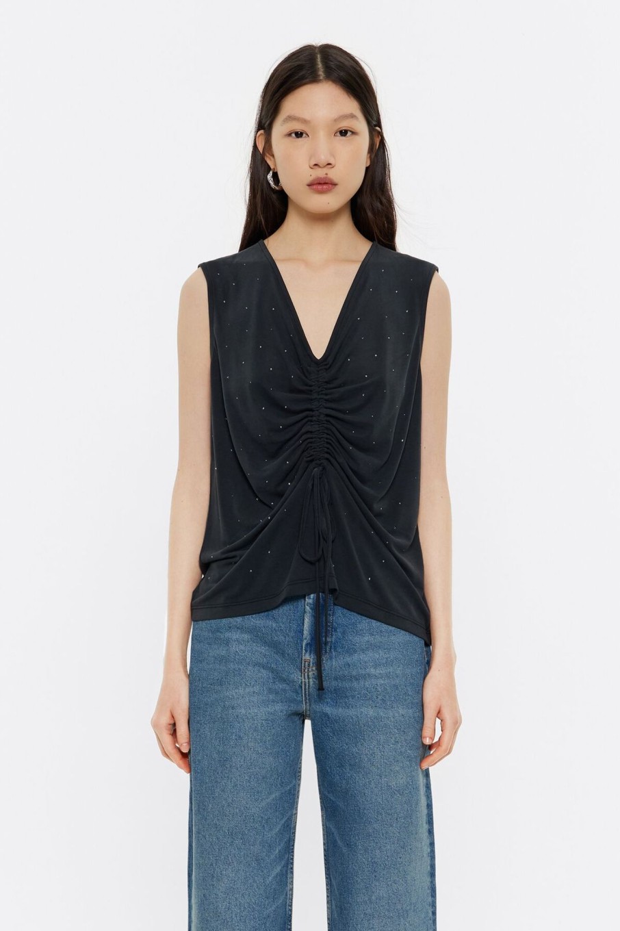 Camisetas | BIMBA Y LOLA Top Recto Negro