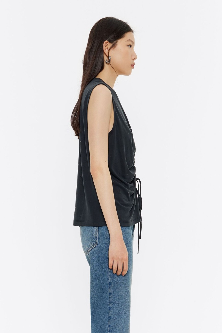 Camisetas | BIMBA Y LOLA Top Recto Negro