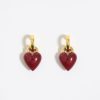 Pendientes | BIMBA Y LOLA Pendientes Aro Corazon Glitter Rojo