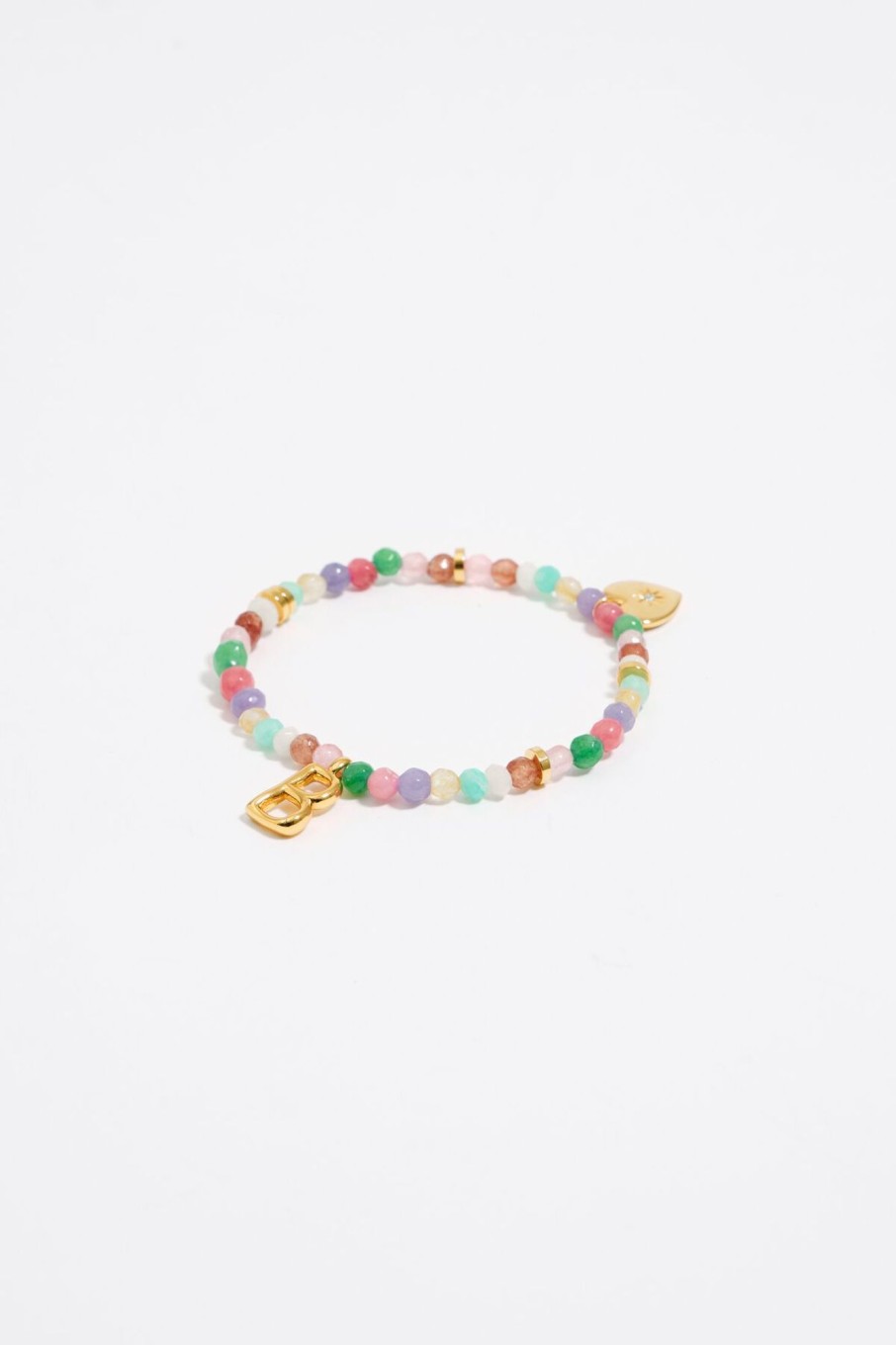 Abecedario | BIMBA Y LOLA Pulsera Letra B Piedras Multicolores