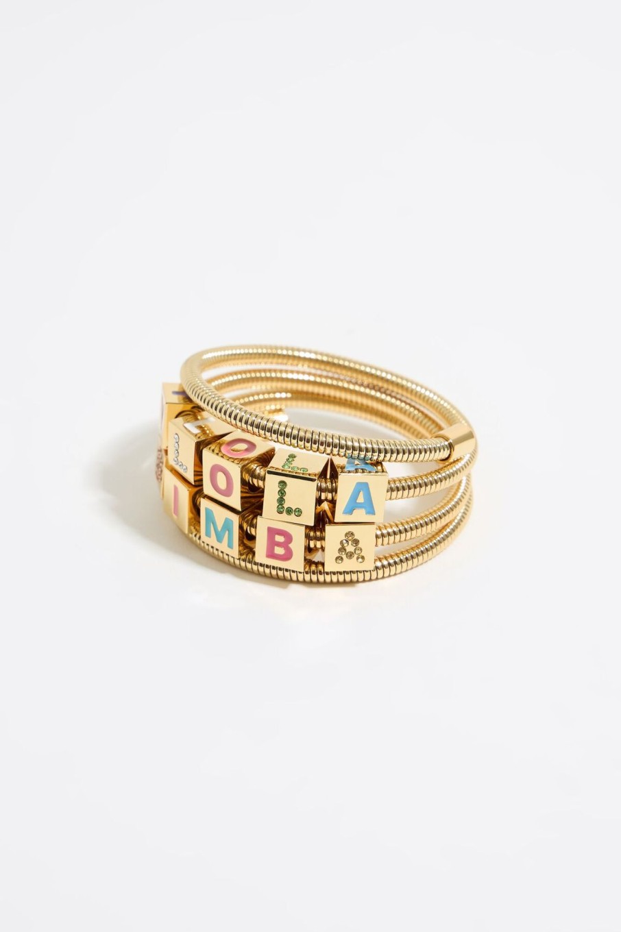 Pulseras | BIMBA Y LOLA Pulsera Muelle Logo Multicolor Y Cristales