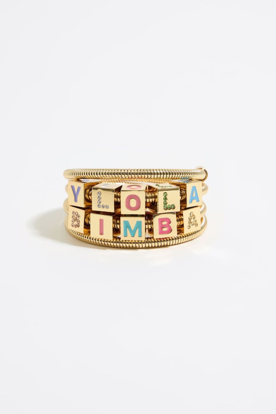 Pulseras | BIMBA Y LOLA Pulsera Muelle Logo Multicolor Y Cristales