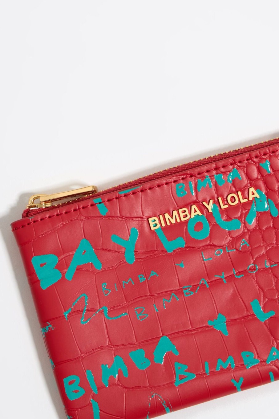 Carteras Y Monederos | BIMBA Y LOLA Monedero Grabado Cocodrilo Rojo