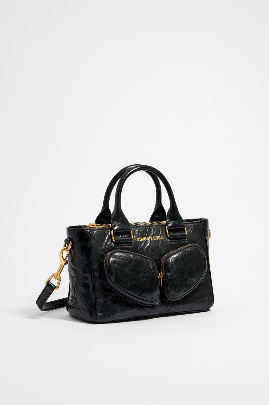 Bolsos Pocket | BIMBA Y LOLA Bolso Tote Pocket Mediano Piel Negro