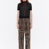 Pantalones | BIMBA Y LOLA Pantalon Recto Fluido Mirrors Caqui