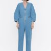 Denim | BIMBA Y LOLA Mono Denim Mangas Abullonadas Azul