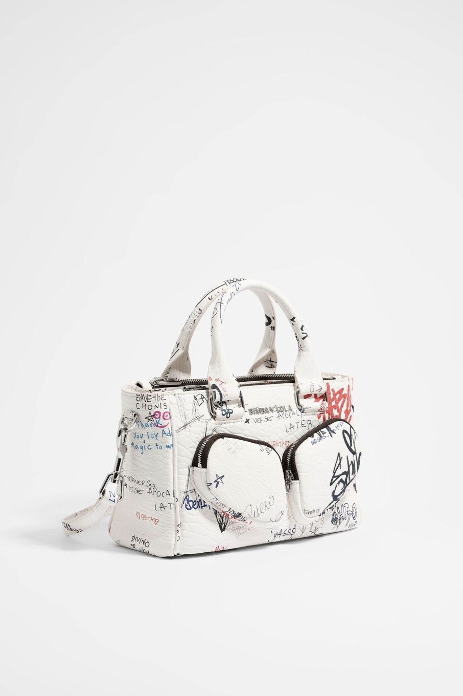 Bolsos Pocket | BIMBA Y LOLA Bolso Tote Pocket Mediano Piel Wall Is Love