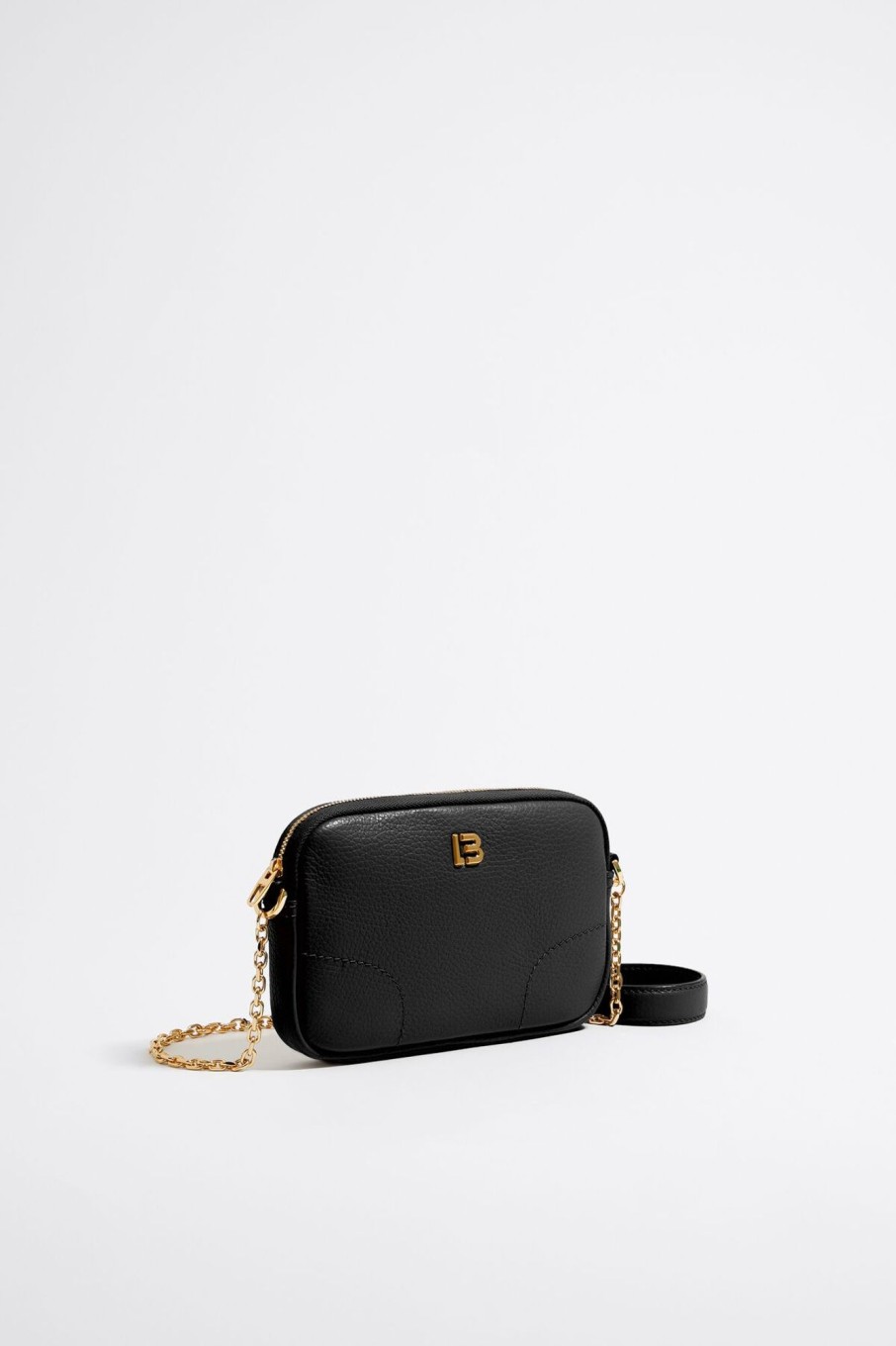 Piel | BIMBA Y LOLA Bolso Bandolera Mini Piel Negro