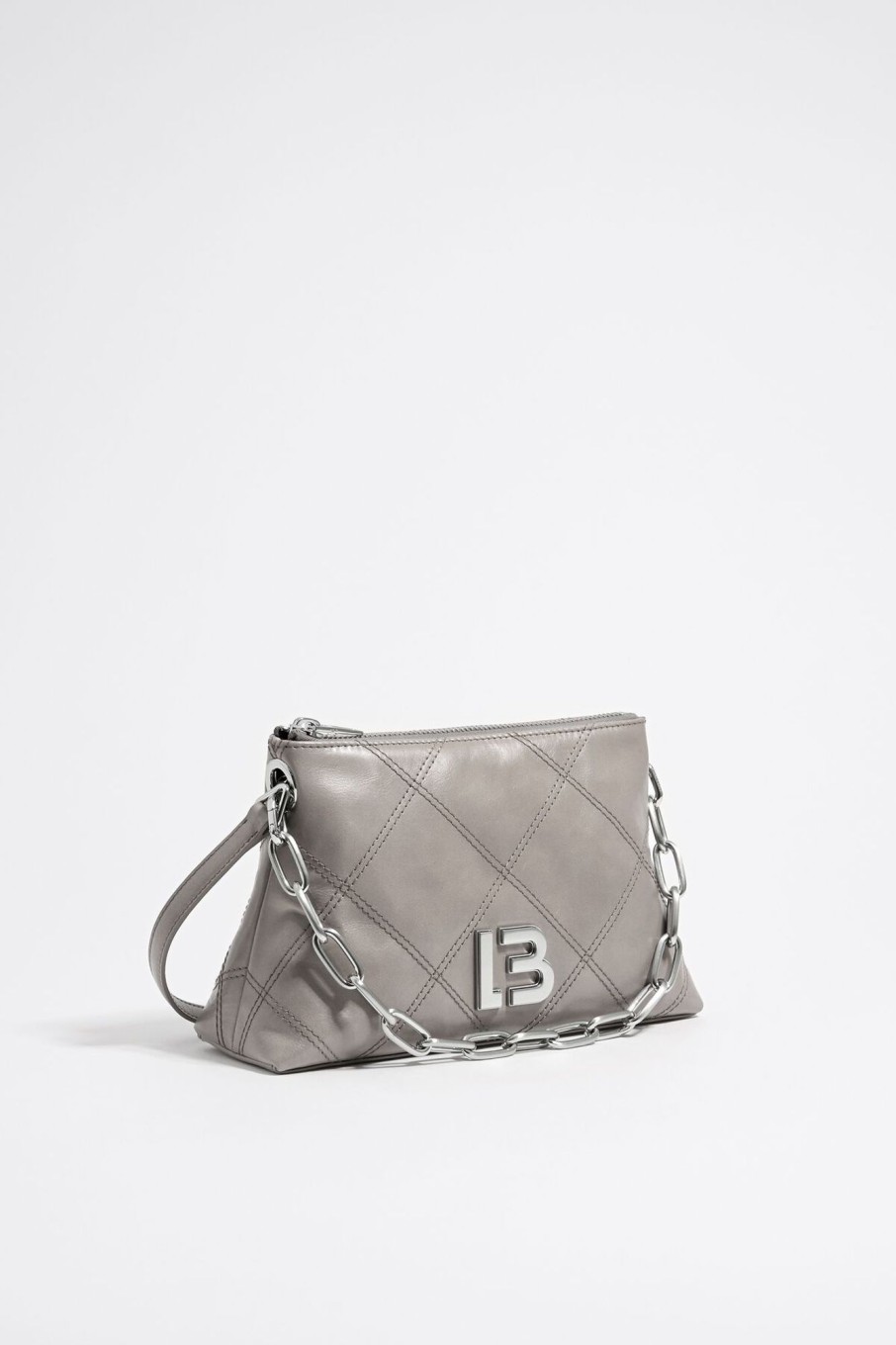 Bolsos Piel | BIMBA Y LOLA Bolso Trapecio Pequeno Piel Gris Verdoso