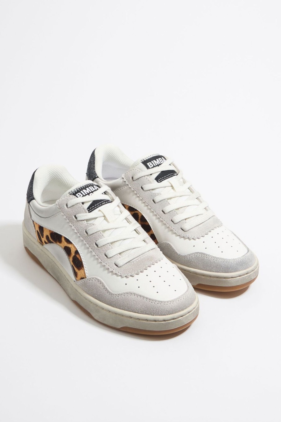 Deportivas | BIMBA Y LOLA Deportiva Cupsole Piel Print Leopard Blanca