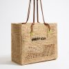 Bolsos De Hombro | BIMBA Y LOLA Bolso Tote Maxi Rafia Natural