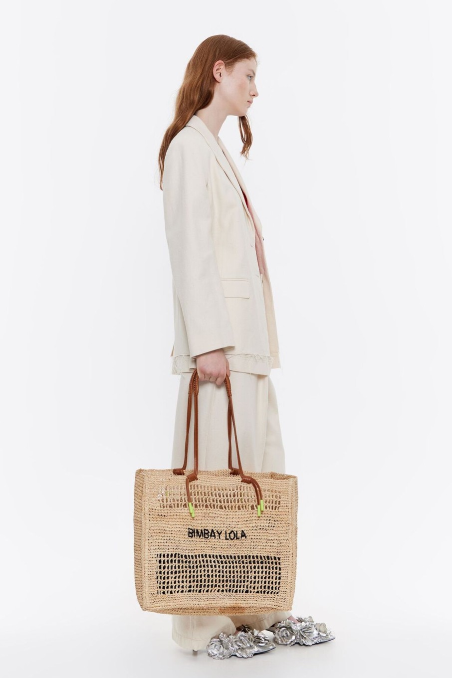 Bolsos De Hombro | BIMBA Y LOLA Bolso Tote Maxi Rafia Natural