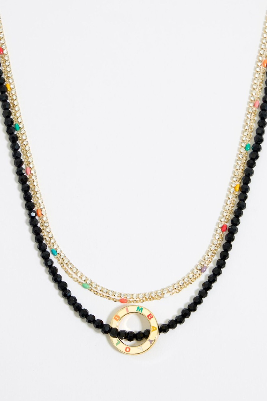 Collares | BIMBA Y LOLA Collar Cadena Cristales Dorado