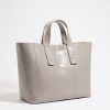 Bolsos Piel | BIMBA Y LOLA Bolso Shopper Grande Piel Gris Verdoso