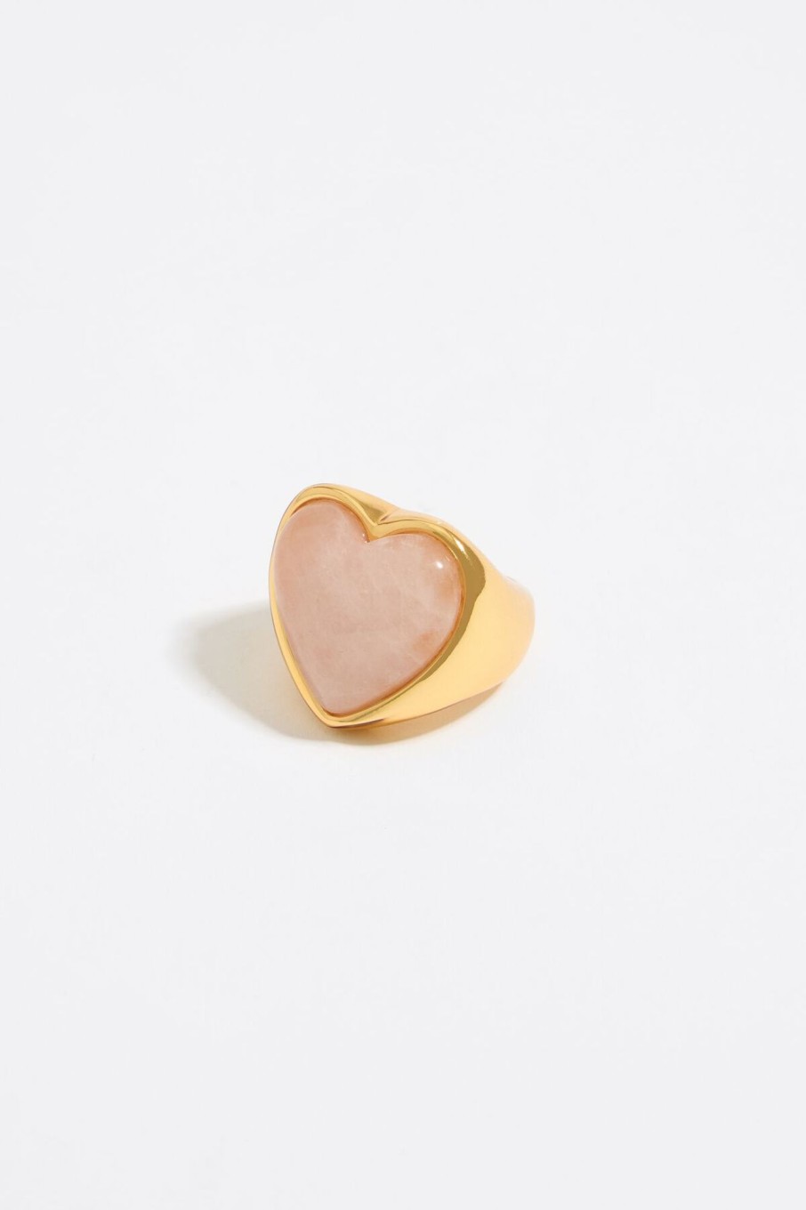 Anillos | BIMBA Y LOLA Anillo Corazon Piedra Rosa