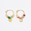 Abecedario | BIMBA Y LOLA Pendientes Letra D Piedras Multicolores