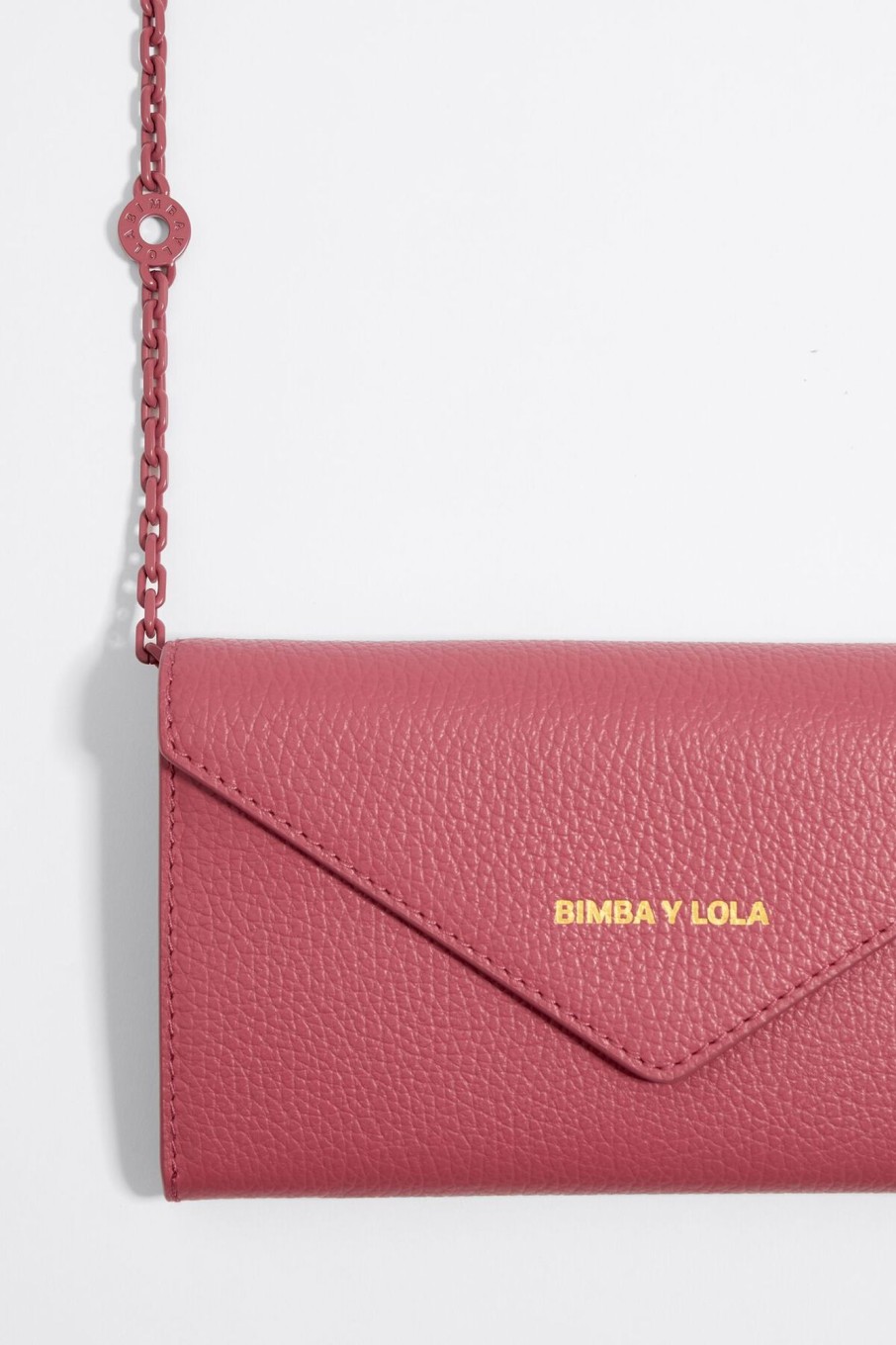 Piel | BIMBA Y LOLA Bolso Solapa Mini Piel Rosa