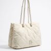 Bolsos Nylon | BIMBA Y LOLA Bolso Shopper Grande Nylon Acolchado Piedra