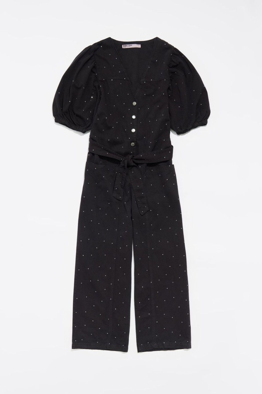 Denim | BIMBA Y LOLA Mono Denim Piedras Negro