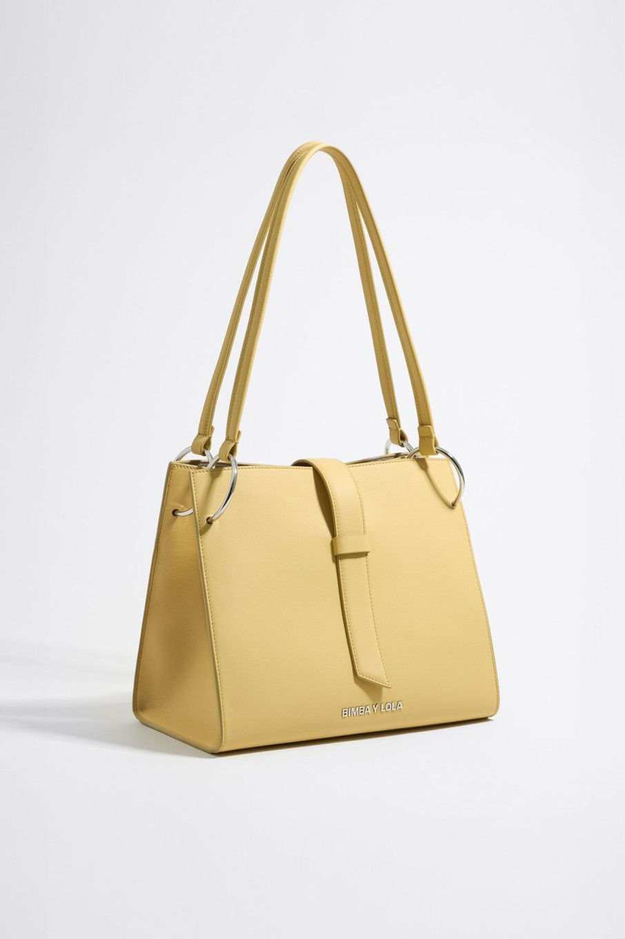 Bolsos Piel | BIMBA Y LOLA Bolso Shopper Grande Piel Amarillo Topacio