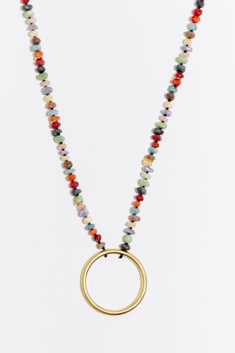 Collares | BIMBA Y LOLA Collar Piedras Multicolores Dorado