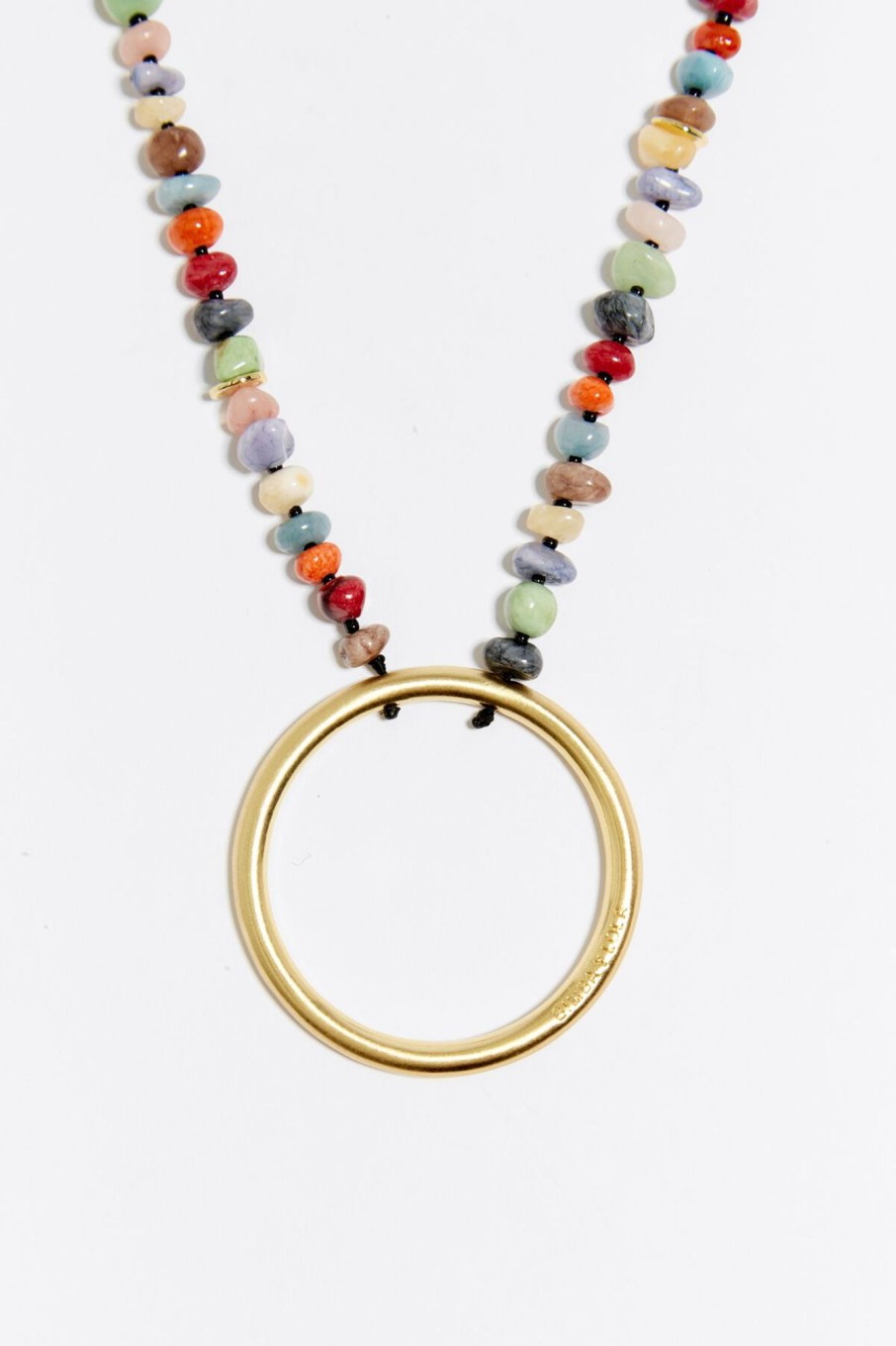 Collares | BIMBA Y LOLA Collar Piedras Multicolores Dorado