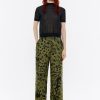 Pantalones | BIMBA Y LOLA Pantalon Lino Animal Mix Verde