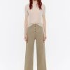 Pantalones | BIMBA Y LOLA Pantalon Recto Tobillero Caqui