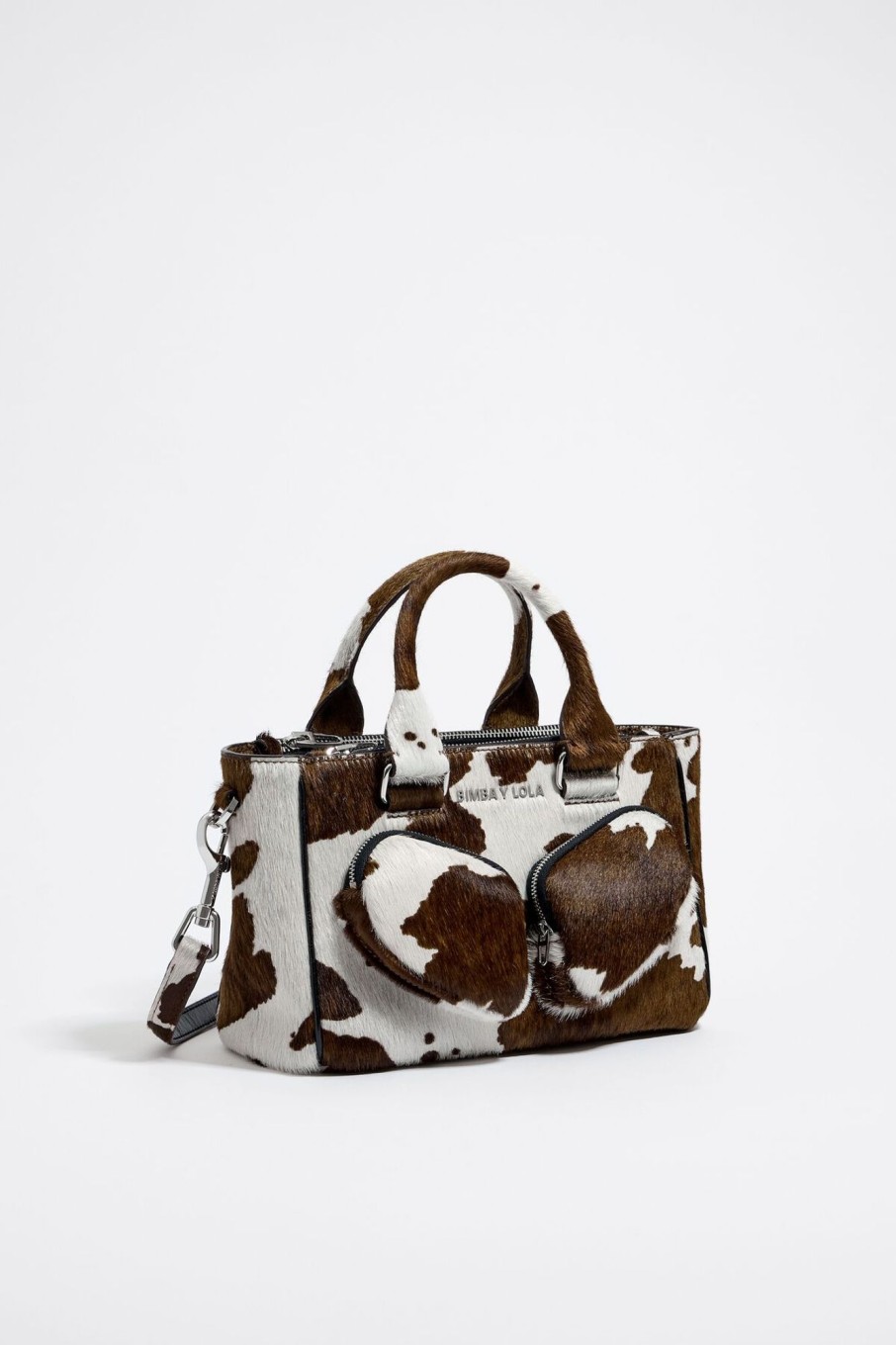 Bolsos Pocket | BIMBA Y LOLA Bolso Tote Pocket Mediano Piel Print Vaca