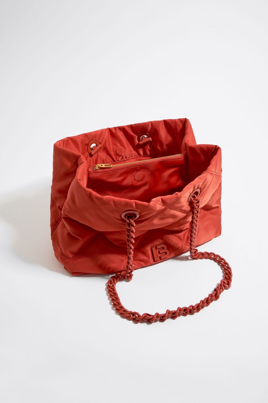 Bolsos Nylon | BIMBA Y LOLA Bolso Shopper Mediano Nylon Acolchado Coral