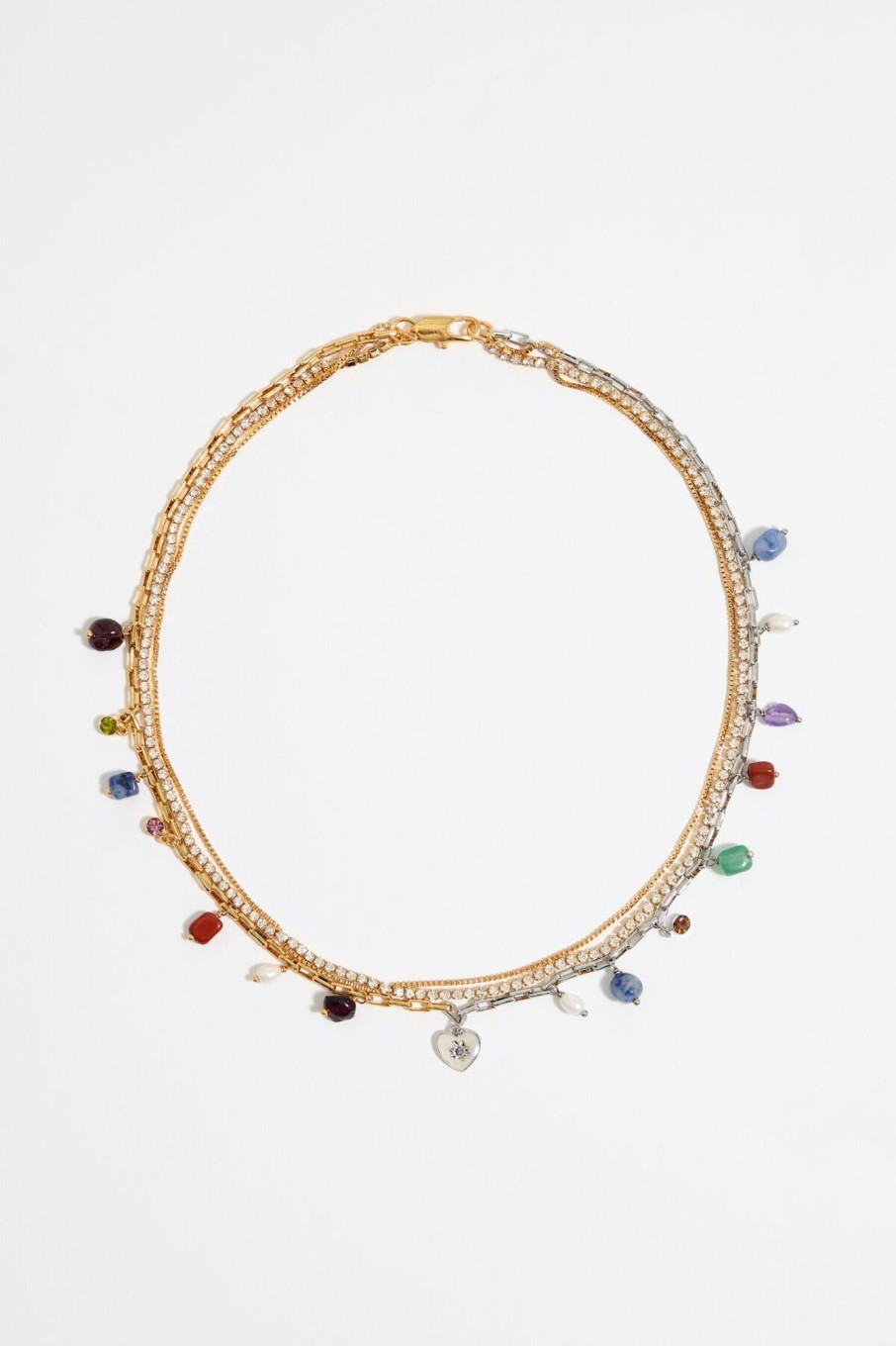 Collares | BIMBA Y LOLA Collar Multicadenas Cristales Y Piedras Multicolores