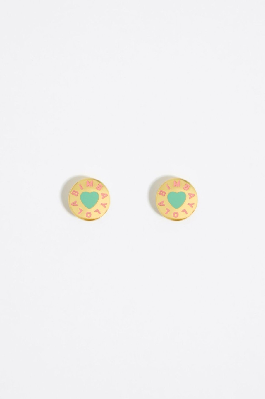 Pendientes | BIMBA Y LOLA Pendientes Logo Candy Aguamarina Dorados