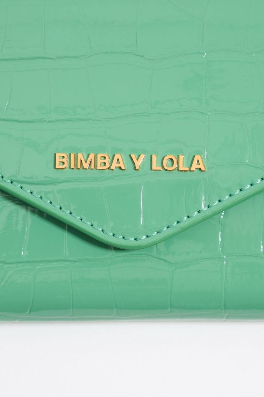 Billeteras | BIMBA Y LOLA Billetera Continental Grabado Cocodrilo Verde