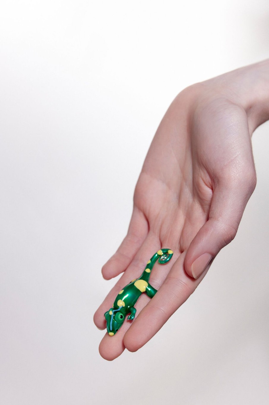 Anillos | BIMBA Y LOLA Anillo Camaleon Esmalte Verde