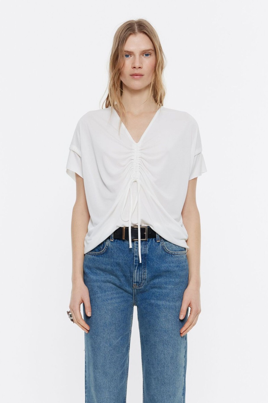 Camisetas | BIMBA Y LOLA Top Ajustable Marfil