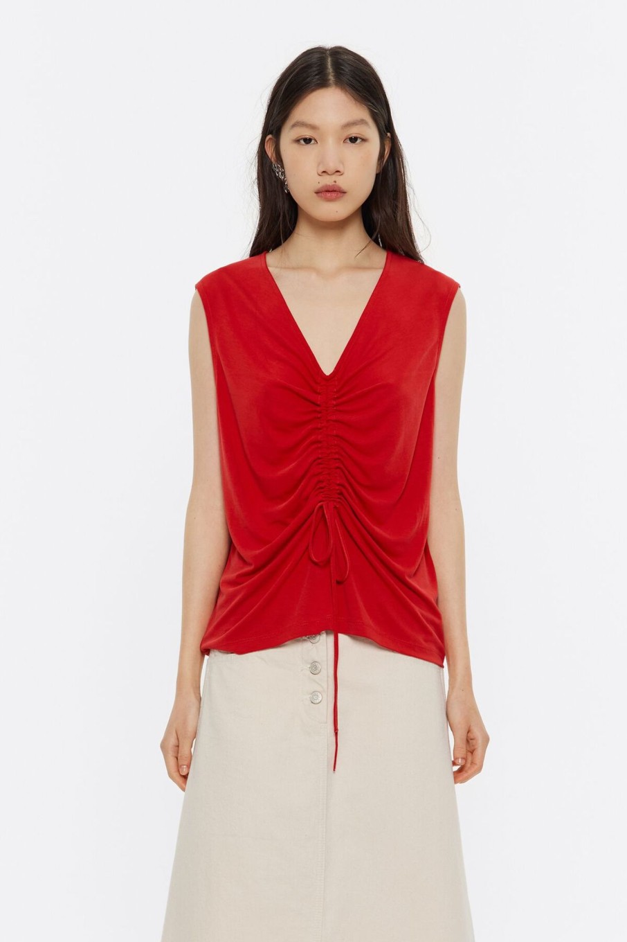 Camisetas | BIMBA Y LOLA Top Recto Rojo