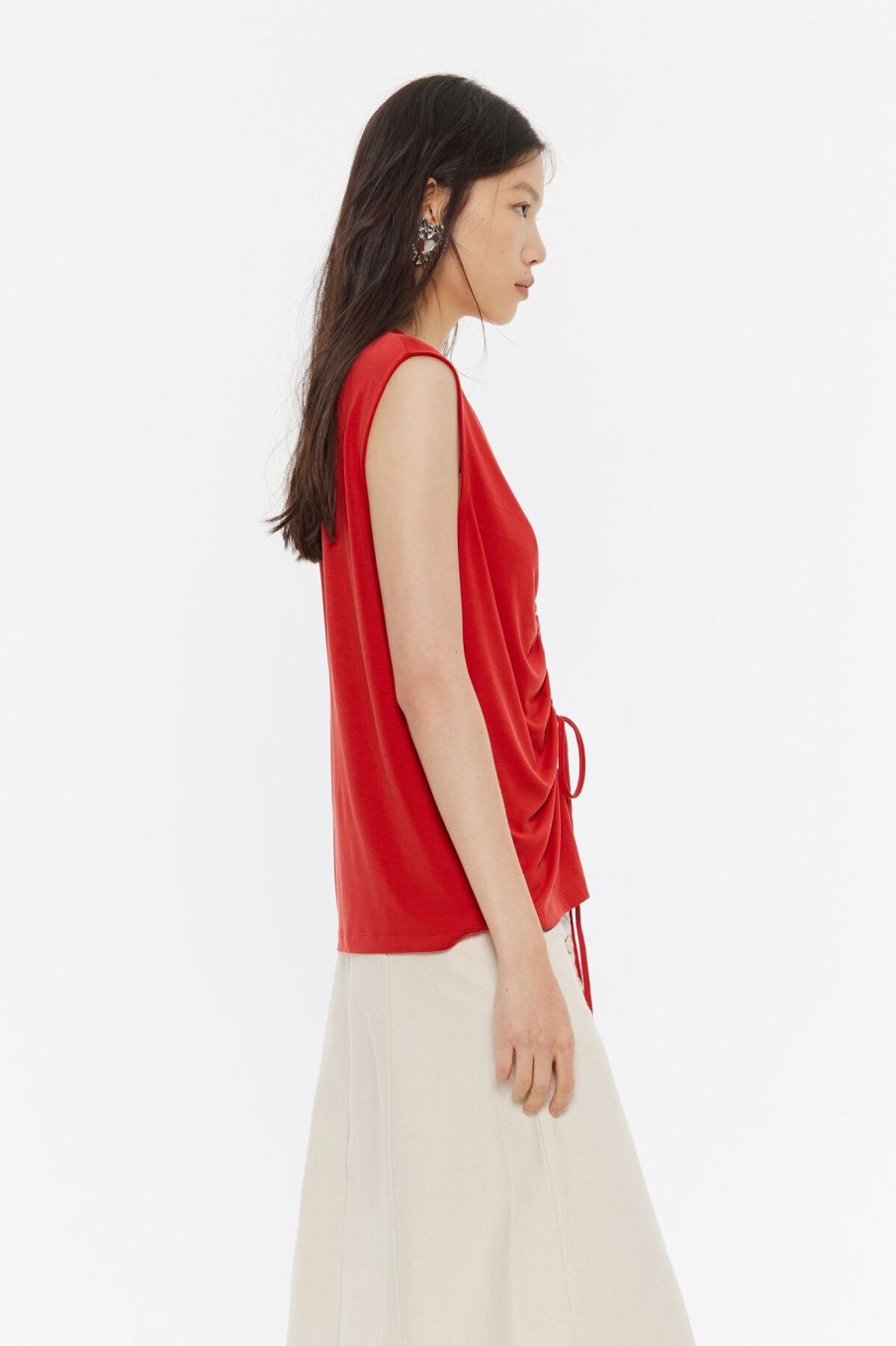 Camisetas | BIMBA Y LOLA Top Recto Rojo