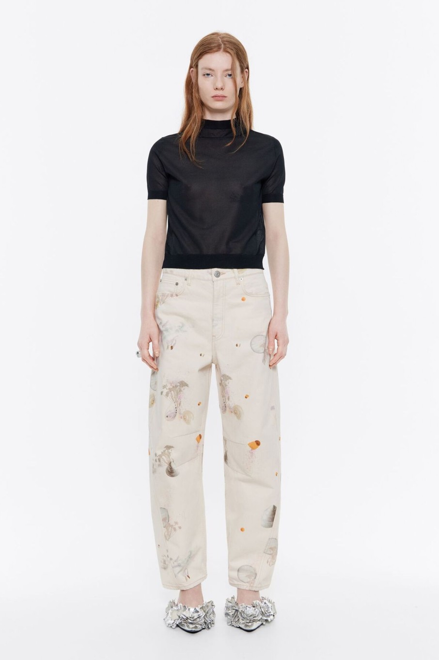 Pantalones | BIMBA Y LOLA Barrel - Vaquero Waves Marfil