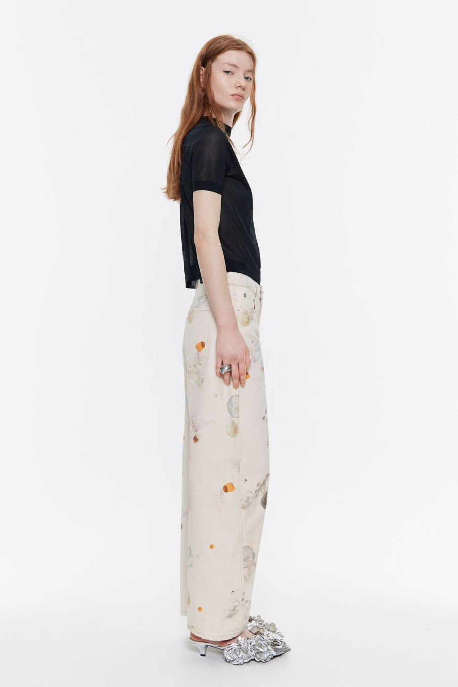 Pantalones | BIMBA Y LOLA Barrel - Vaquero Waves Marfil